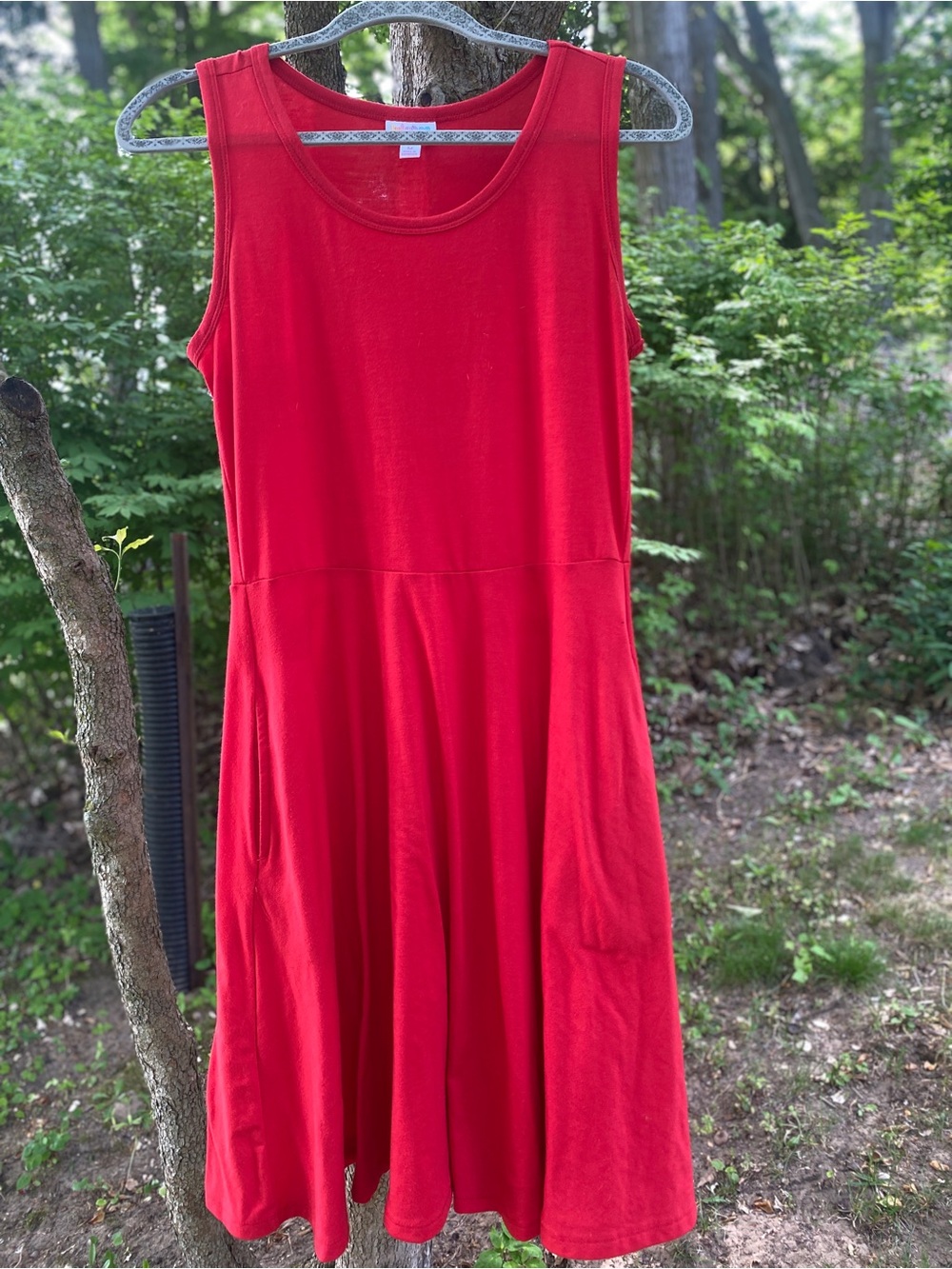 LuLaRoe Sleeveless Red Nicki Dress